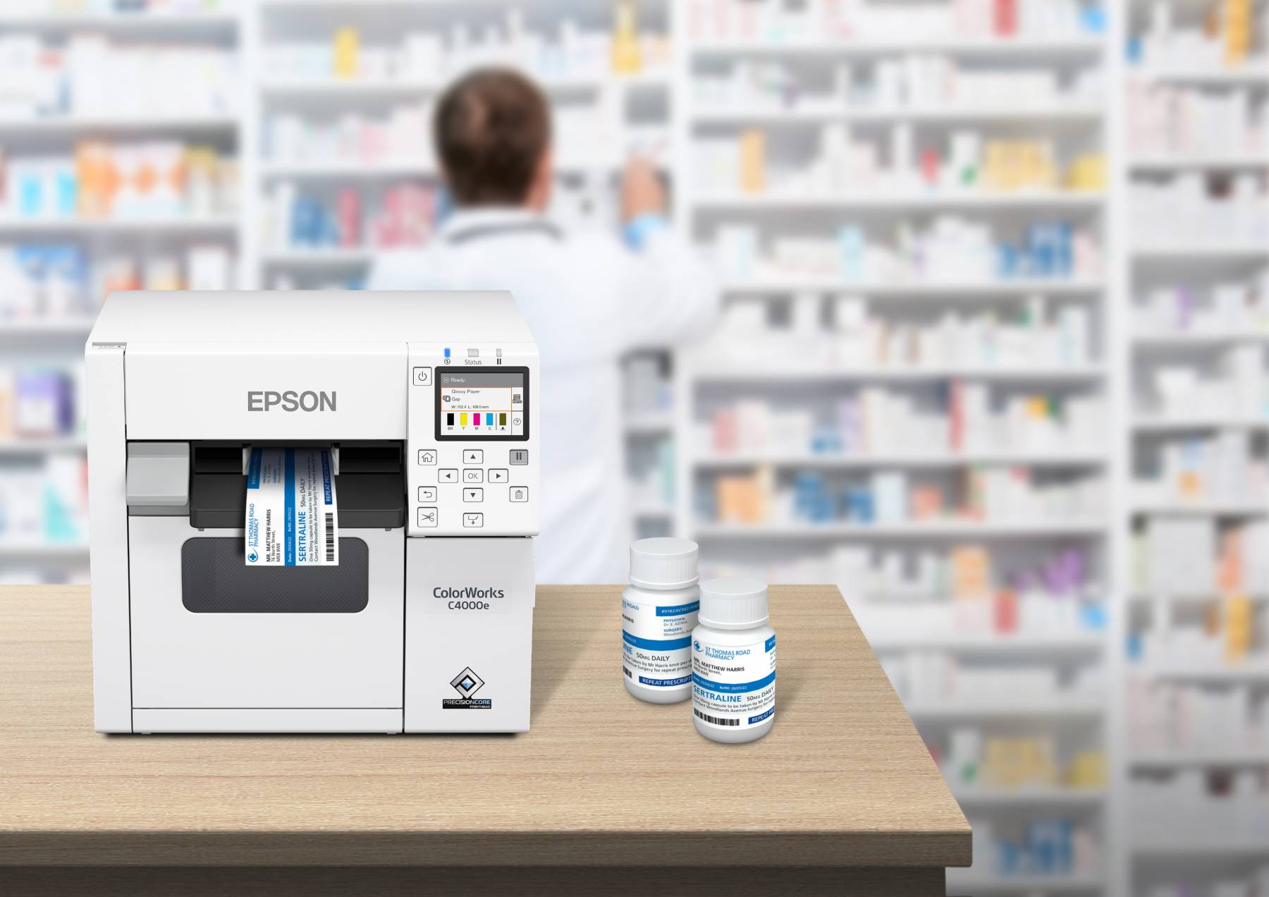 Imprimante couleur compacte EPSON ColorWorks C-4000