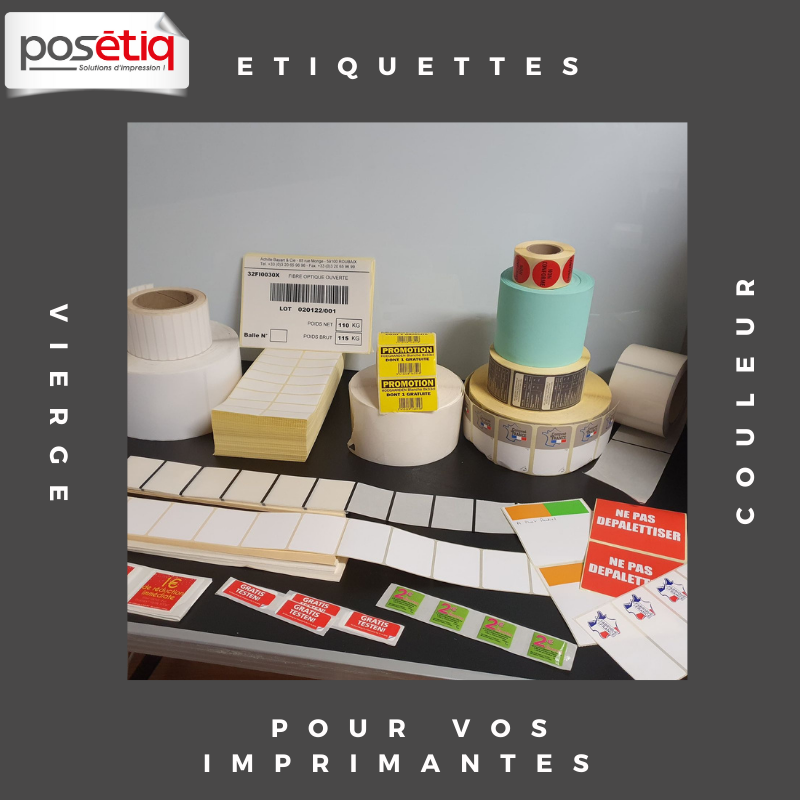 Étiquettes auto-adhésives imprimées